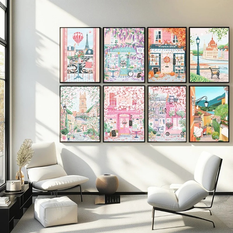 Home Decor London - Parijs Londen Hongarije Reisposter en print