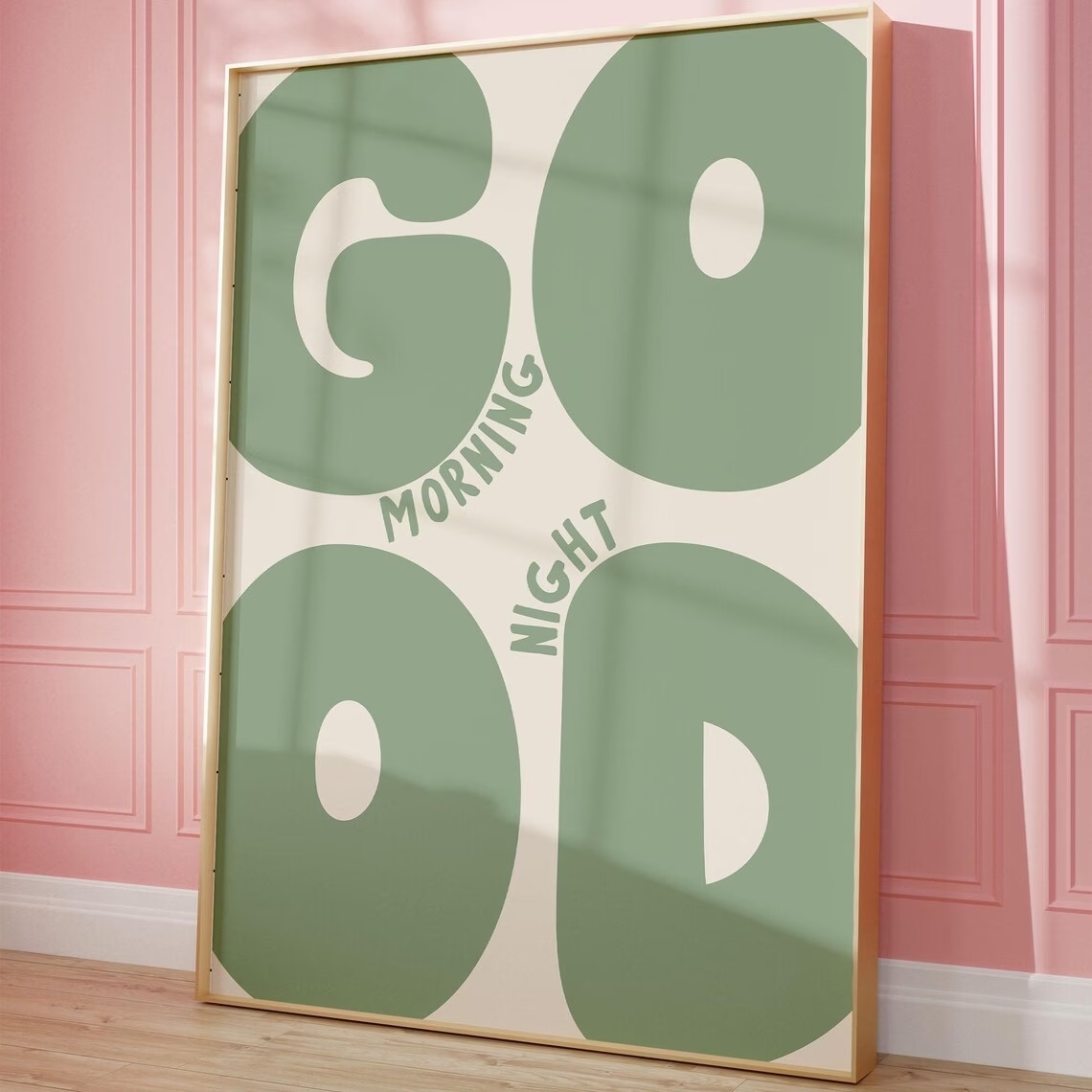 Home Decor Green - Moderne groene goedemorgen goedemorgen quote muurkunst