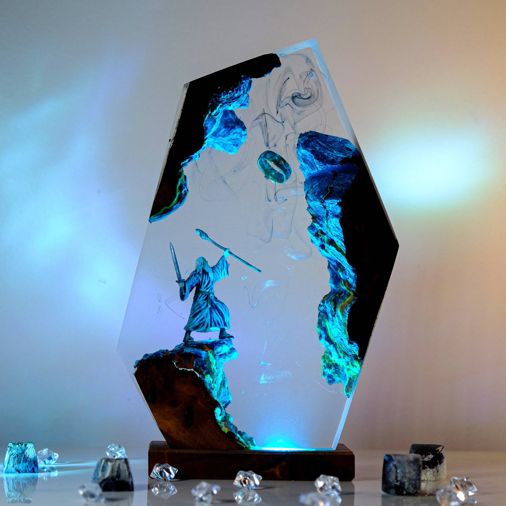Home Decor Resin - Filmscène Figuur Tafel Resin Lamp Magische