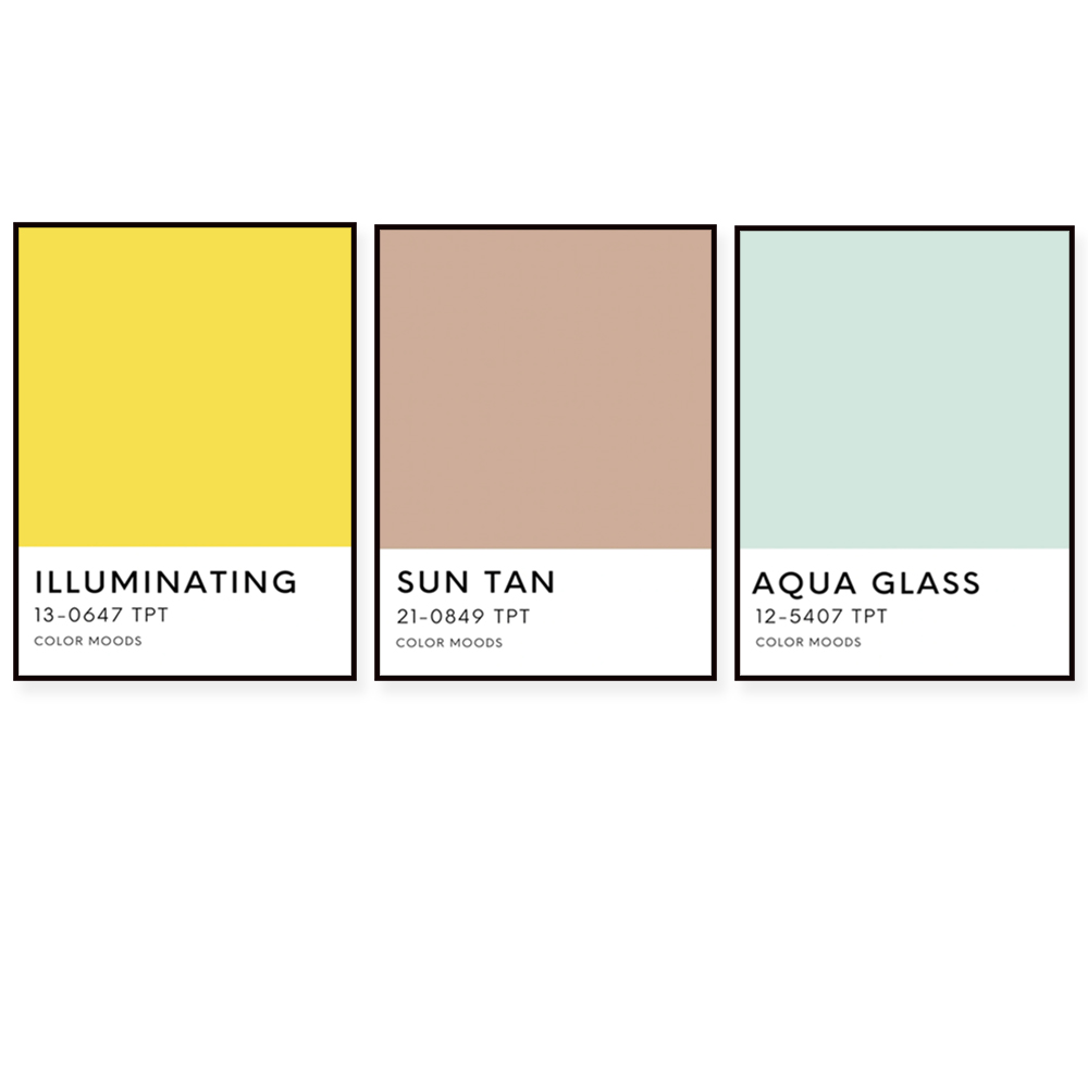 Home Decor Color Palettes - Sunshine State paletkleurenprint, typografie, grafisch ontwerp