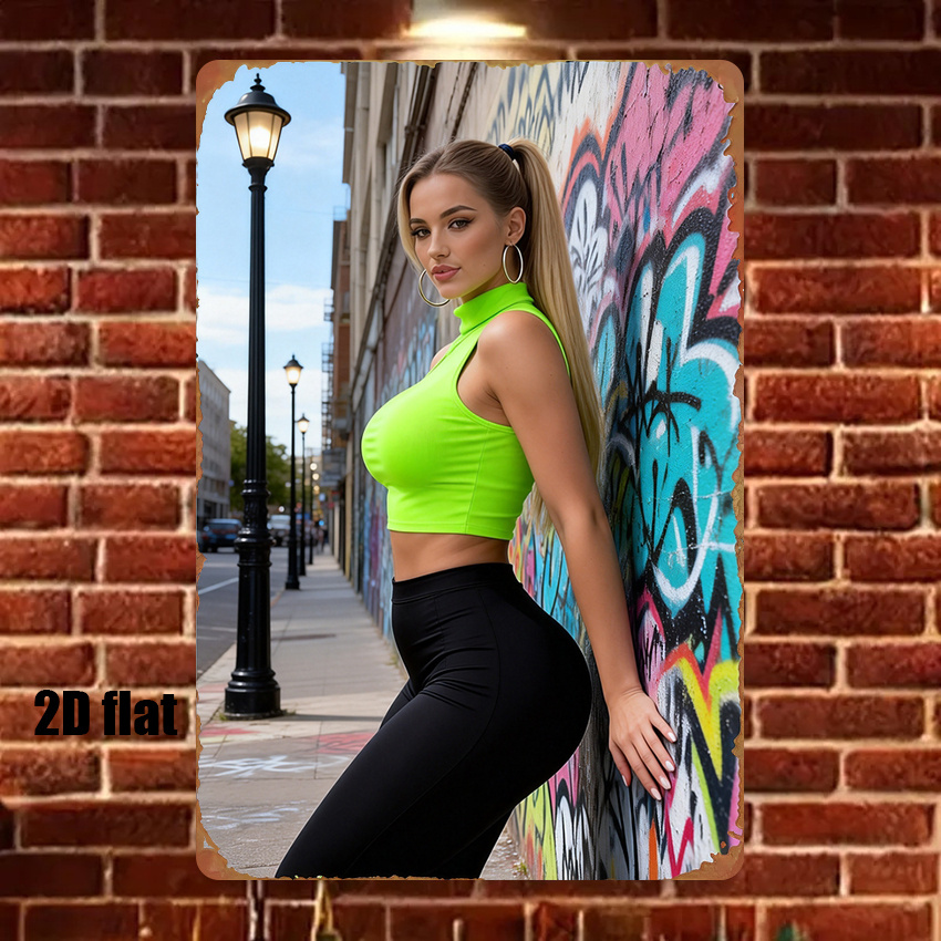 Home Decor Game - 2D vintage metalen bord straatkunst graffiti