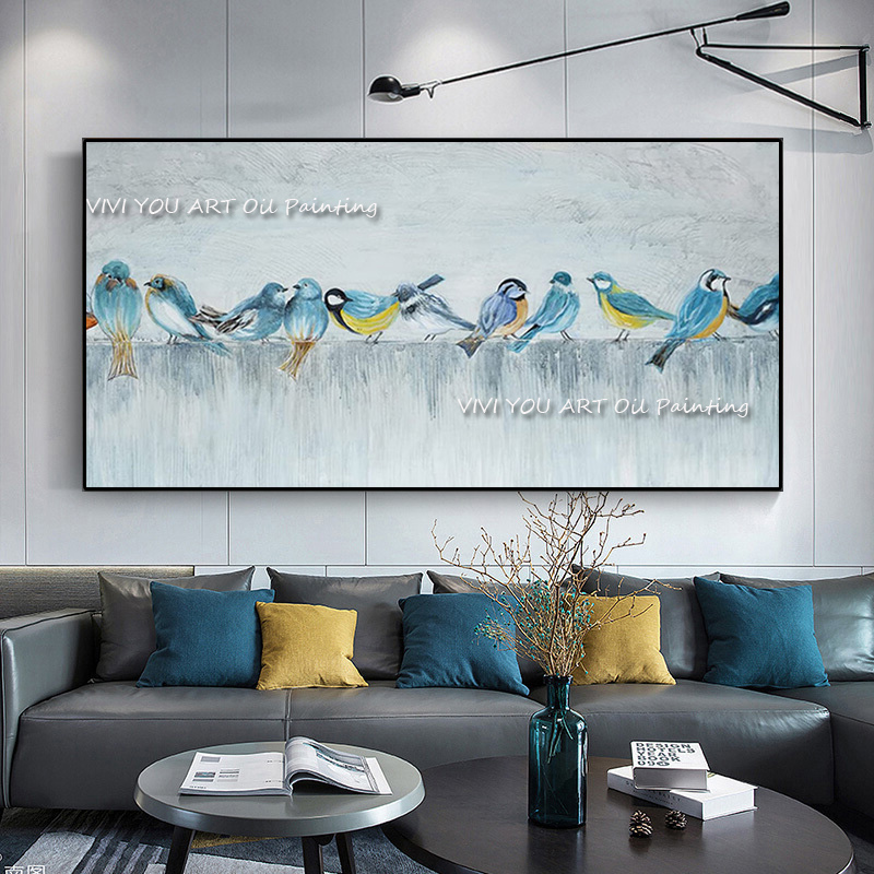 Home Decor Color Palettes - Het abstracte handgemaakte dikke olieverfschilderij op