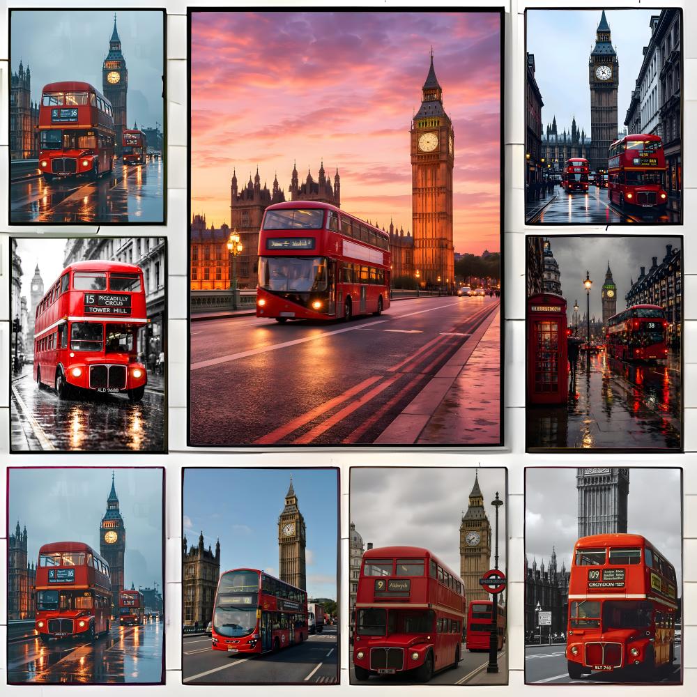 Home Decor London - London Red Bus Big Ben Poster