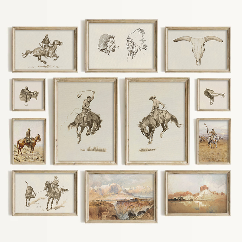 Home Decor Niche - Zuidwestelijke stijl cowboy wanddecoratie vintage westerse