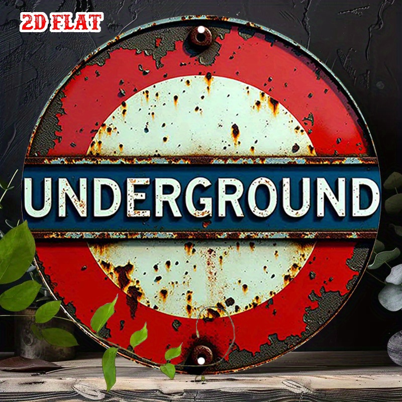 Home Decor London - Vintage London Underground ronde metalen blikken