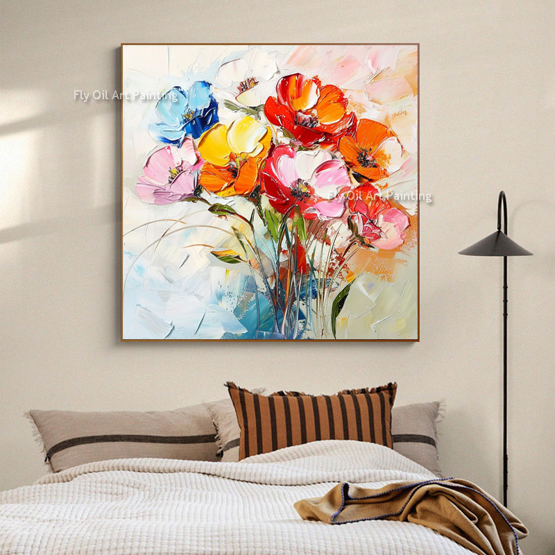 Dikke impasto handgeschilderde - Home Decor Color Palettes recensie en prijs