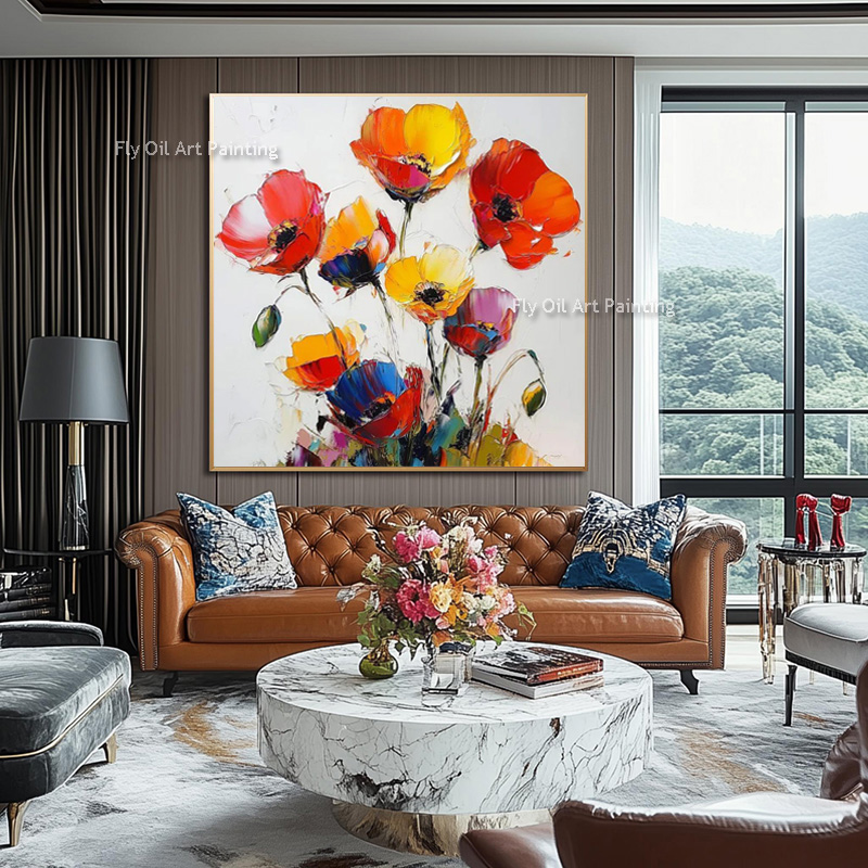 Dikke impasto handgeschilderde - Home Decor Color Palettes recensie en prijs
