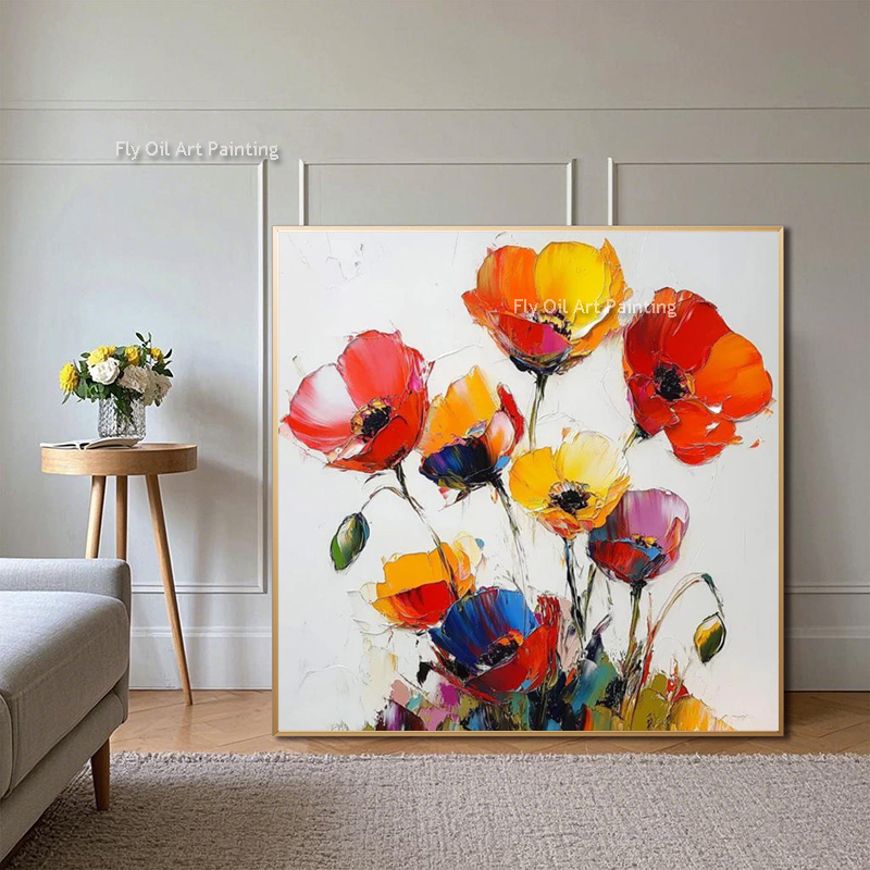 Dikke impasto handgeschilderde - Home Decor Color Palettes recensie en prijs