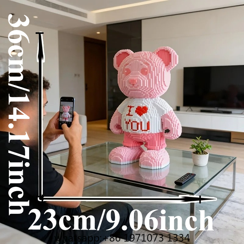 Roze Hartbeer 3D Puzzle Micro  - Home Decor Handicraft recensie en prijs