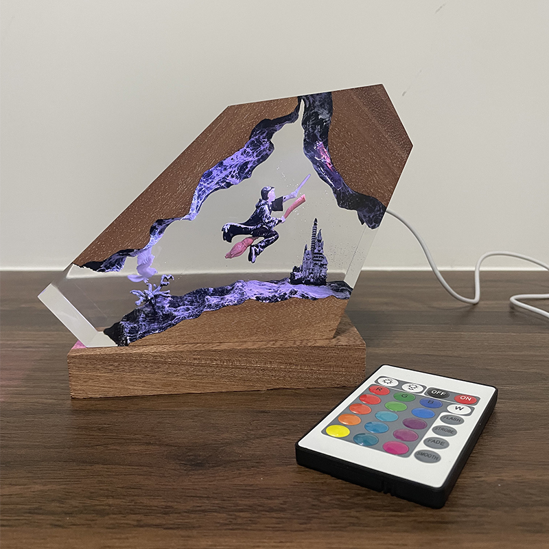 Houten hars epoxy lamp tovenaa - Home Decor Resin recensie en prijs