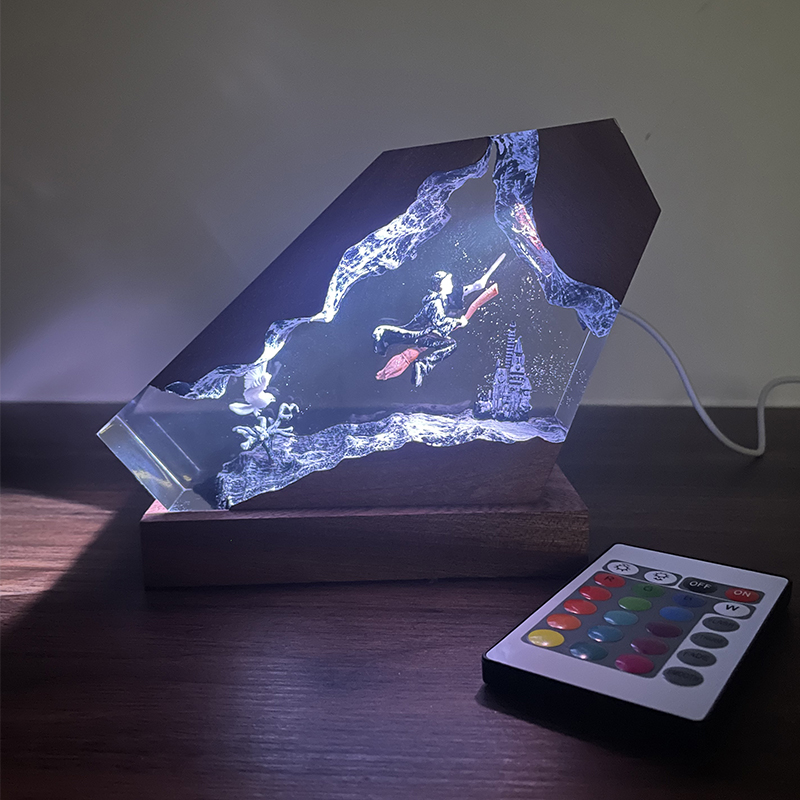 Houten hars epoxy lamp tovenaa - Home Decor Resin recensie en prijs