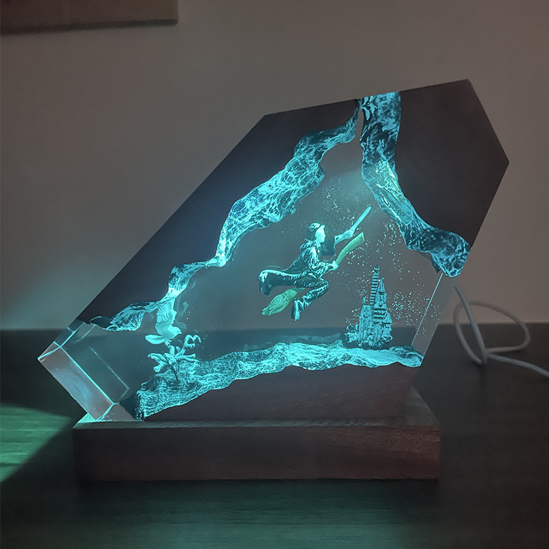 Houten hars epoxy lamp tovenaa - Home Decor Resin recensie en prijs