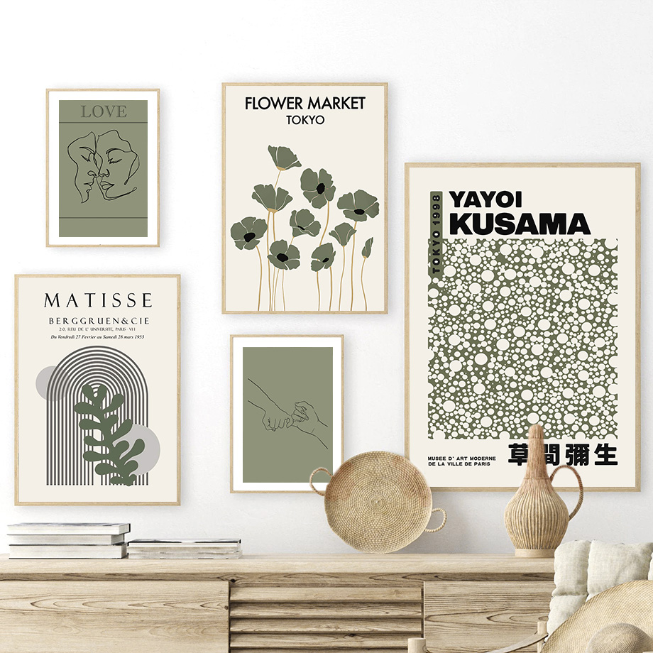 Sage Green Yayoi Kusama Matiss - Home Decor Green recensie en prijs