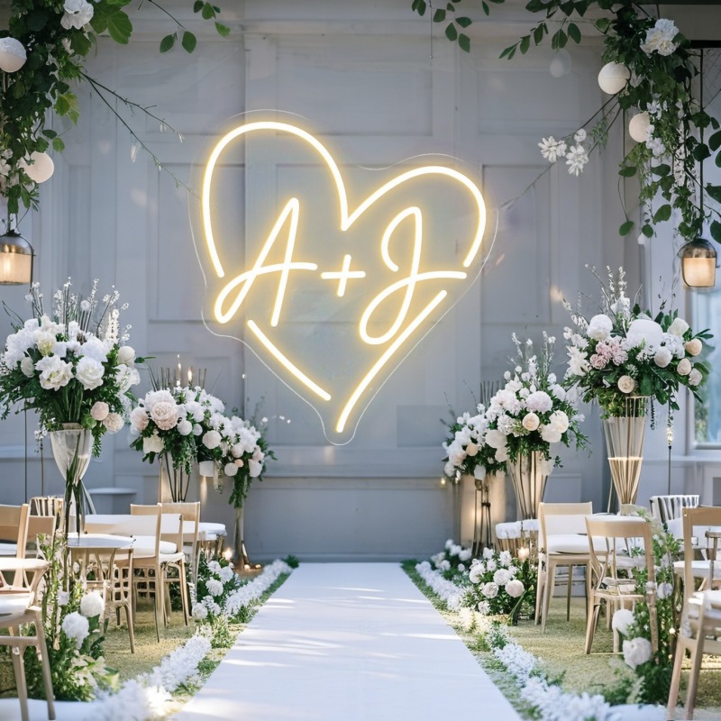 Aangepaste initialen hart LED  - Home Decor Product recensie en prijs