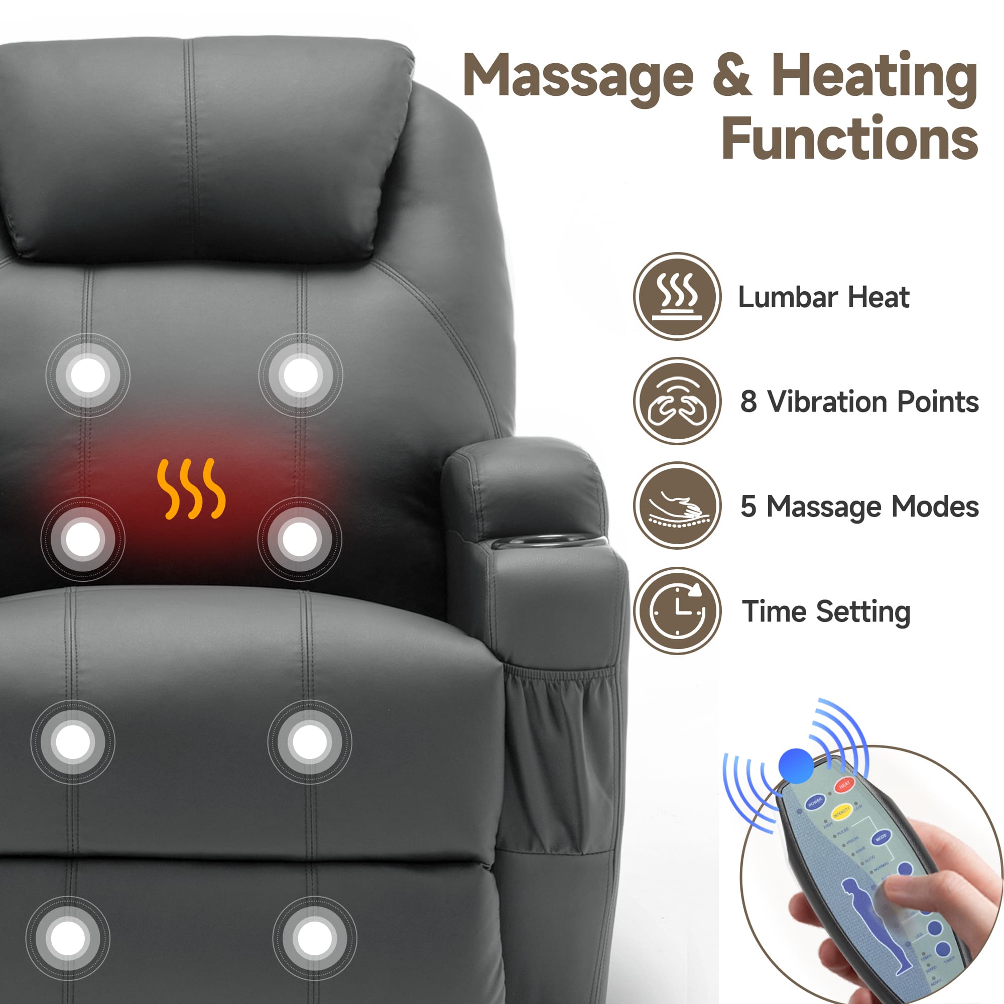 Relaxfauteuil met massage en w - Home Decor Sofa recensie en prijs