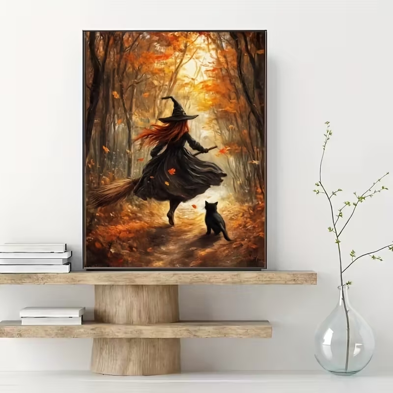 Retro Halloween Herfst Heks Op - Home Decor Aesthetic recensie en prijs