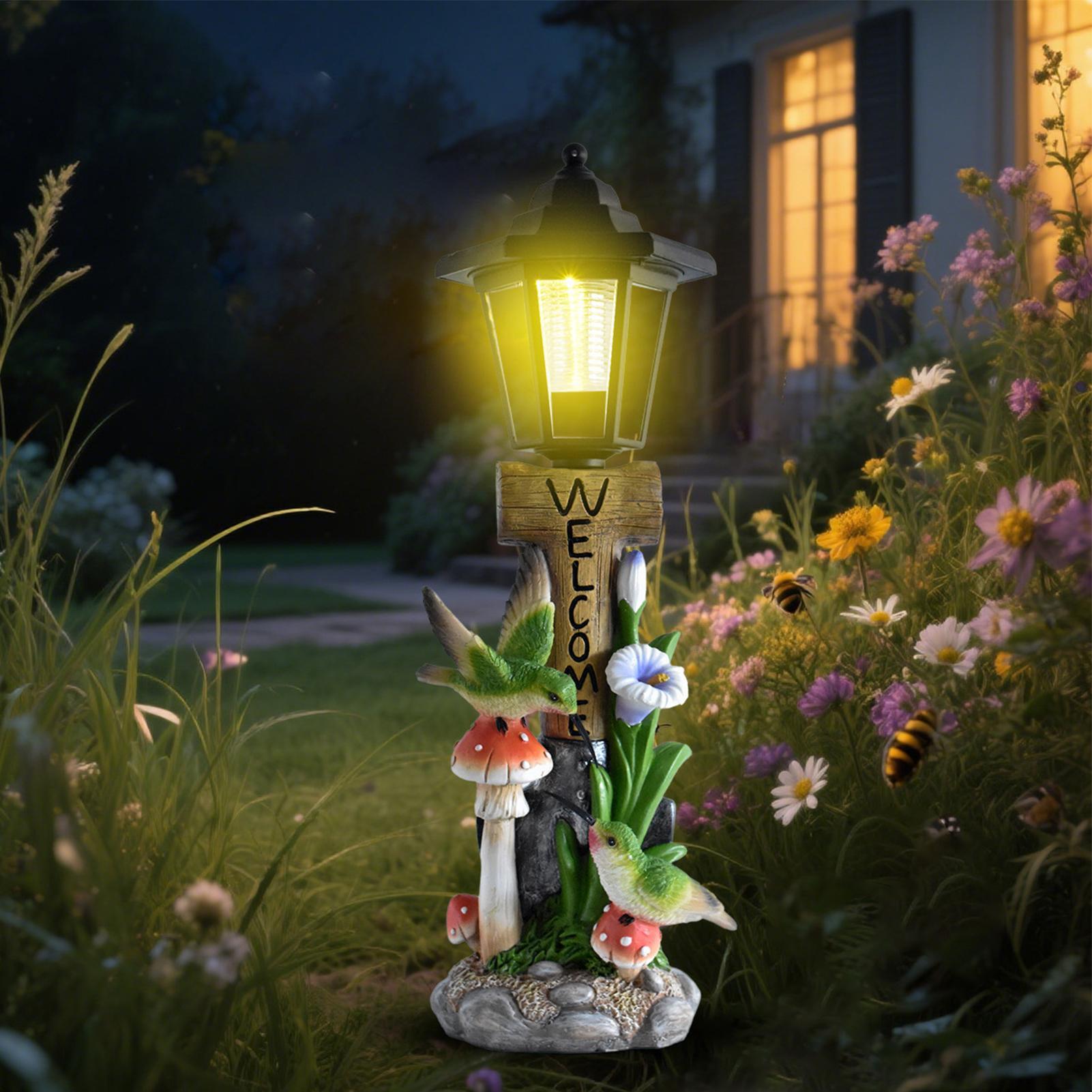 Solar Garden Lights Statue Aut - Home Decor Resin recensie en prijs