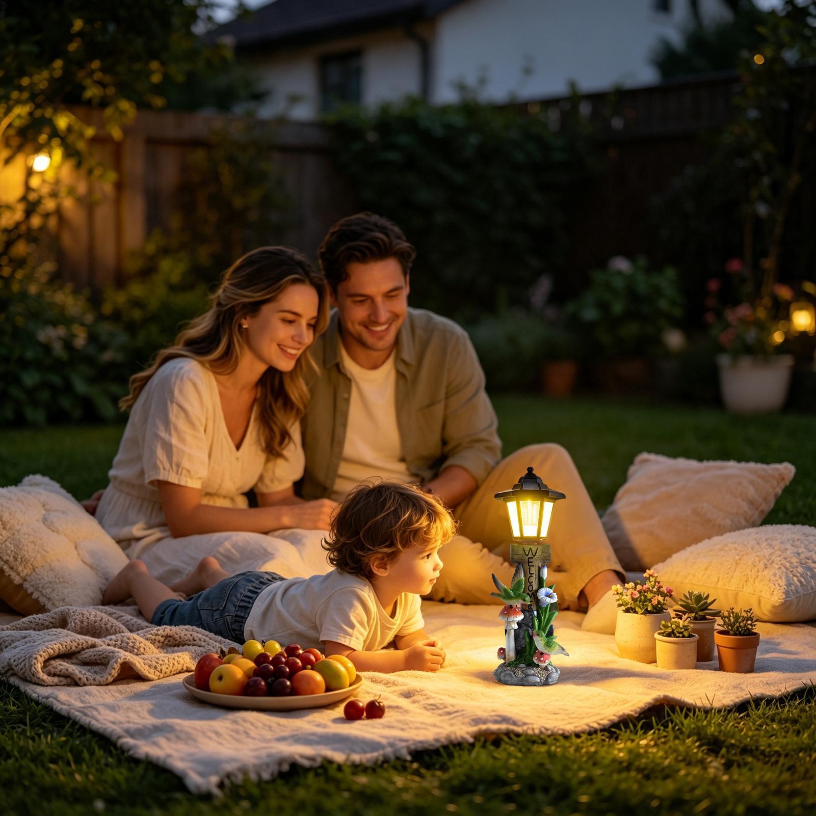 Solar Garden Lights Statue Aut - Home Decor Resin recensie en prijs