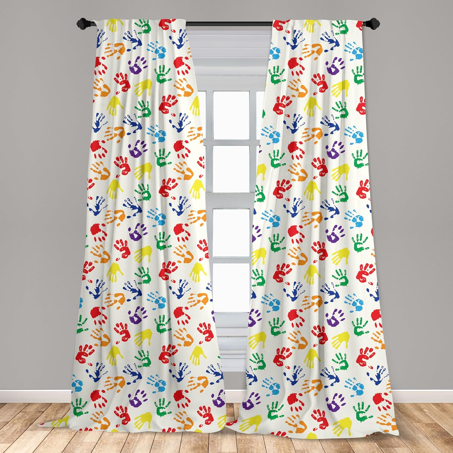 Kleurrijke handafdruk regenboo - Home Decor Color Palettes recensie en prijs