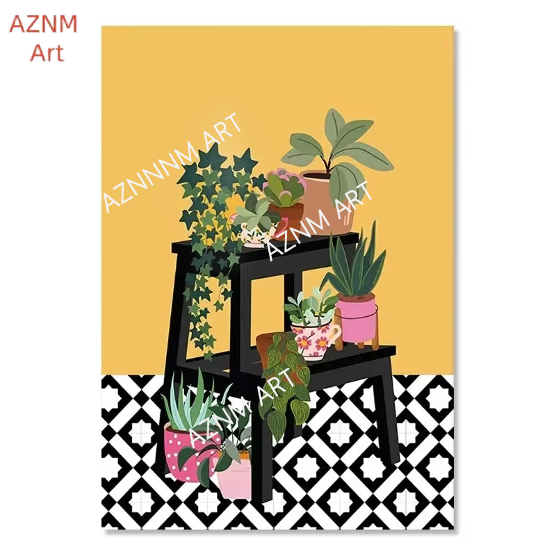 Moderne muurkunst canvas schil - Home Decor Green recensie en prijs