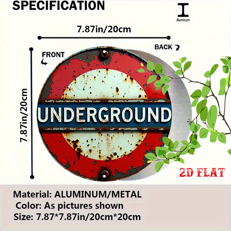 2D plat 1pc retro London Under - Home Decor London recensie en prijs