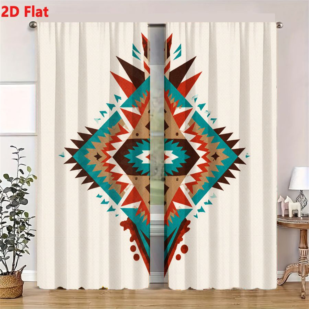 2 stuks gordijnen 2D plat symm - Home Decor Color Palettes recensie en prijs