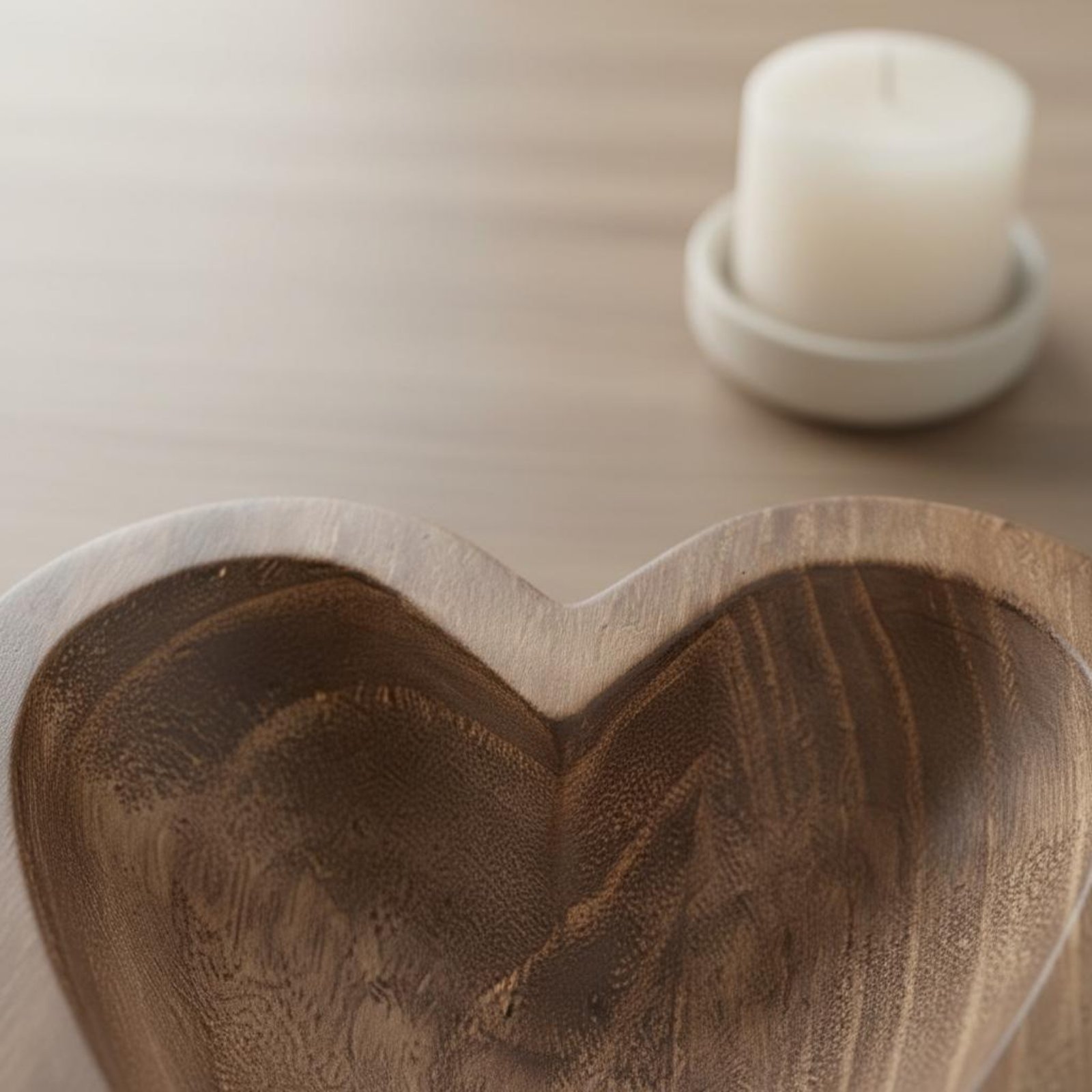 Hartvormige houten kom Handgem - Home Decor Handmade recensie en prijs
