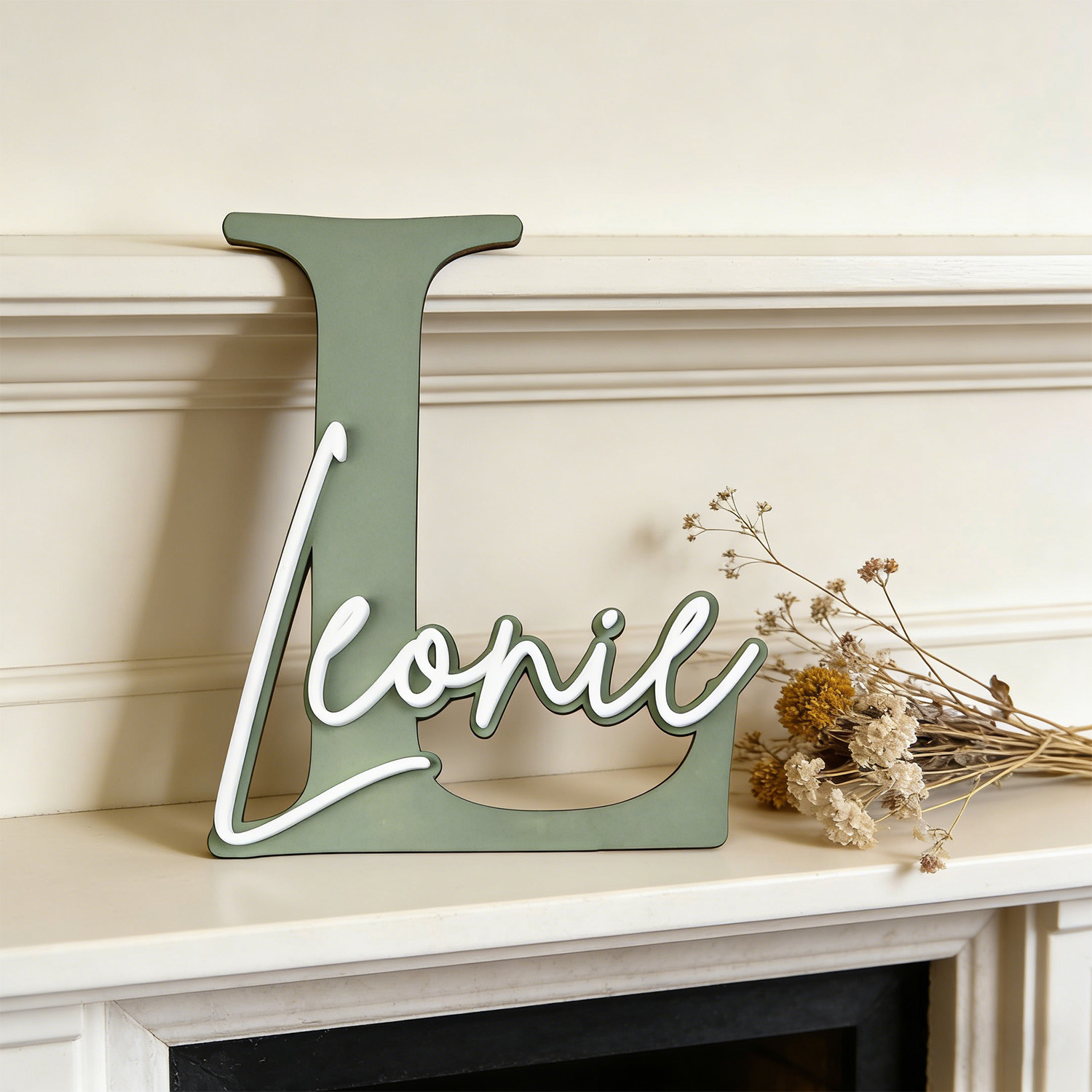 1 stuk dubbellaags houten naam - Home Decor Product recensie en prijs
