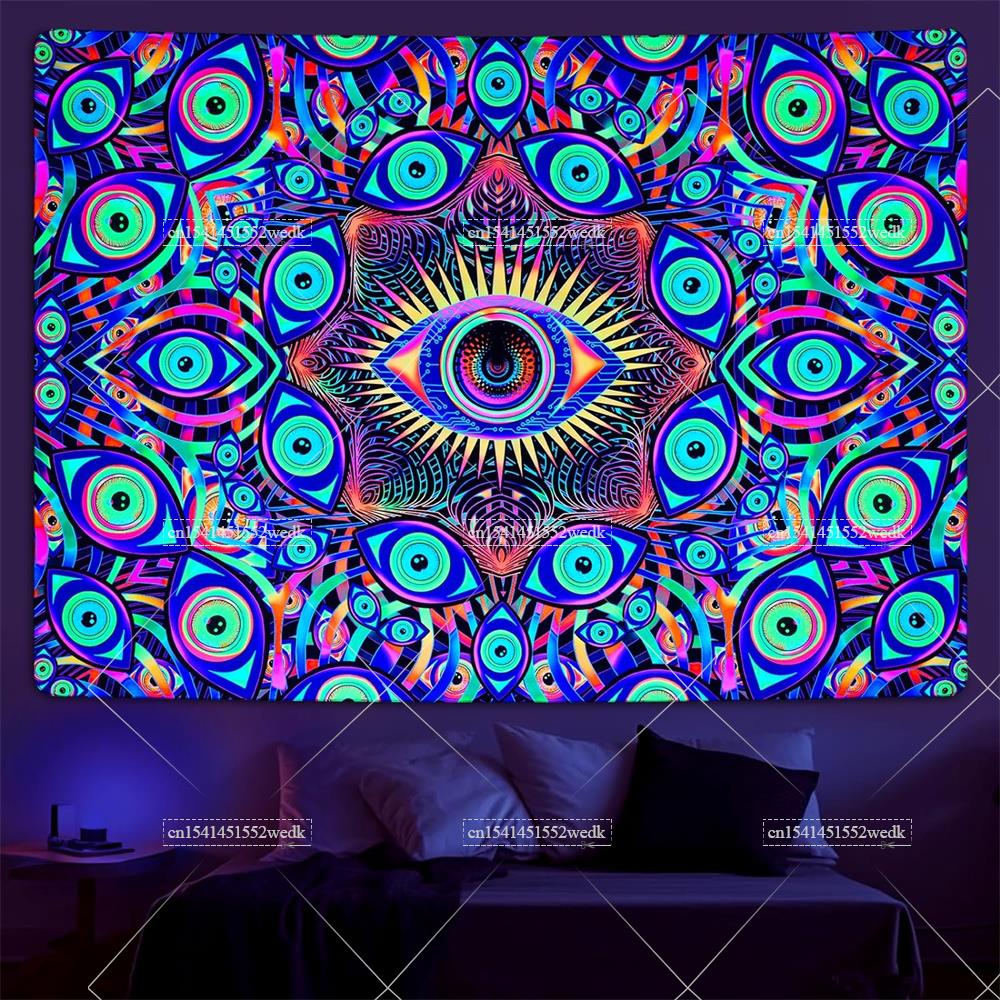 Blacklight Eyes Wandtapijt Boh - Home Decor Hippie recensie en prijs