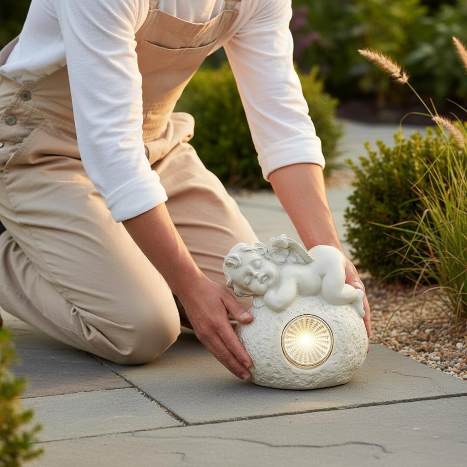 Liggende engel licht van hars  - Home Decor Resin recensie en prijs